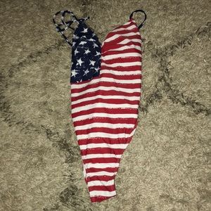 American flag bathing suit